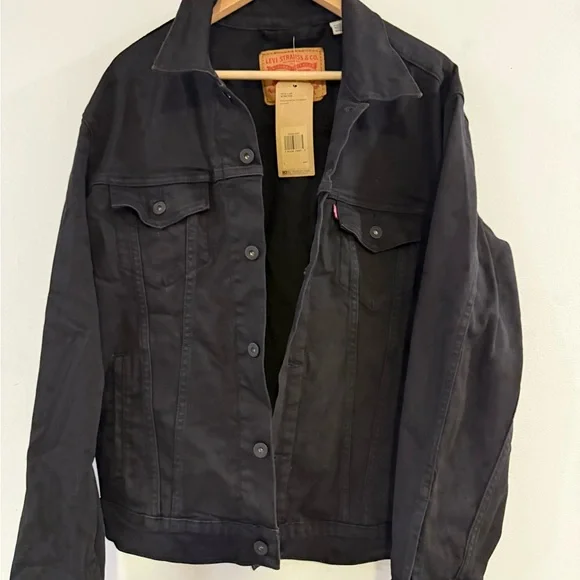Levi's Men's Black Denim Jacket L - Picture 1 of 6